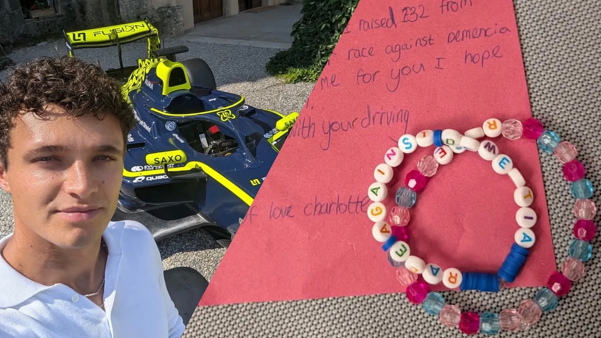 Lando Norris, la lettera e il regalo speciale di una piccola fan