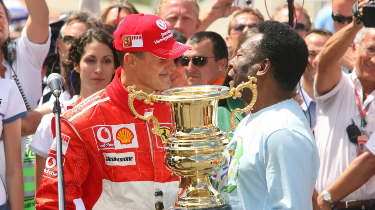 GP Brasile 2006: Schumi e Ferrari, l'ultima poesia e l'abbraccio di Pelè