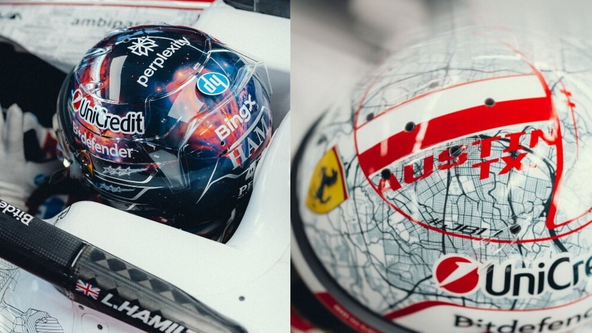 Leclerc e Hamilton, caschi speciali per i piloti Ferrari in Texas