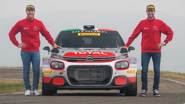 Crugnola sale sulla Citroen C3 ufficiale nel Tricolore