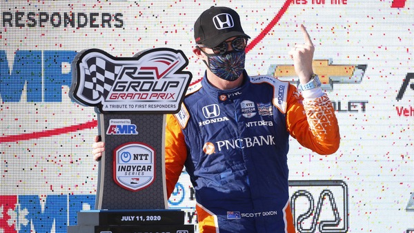 IndyCar: Dixon fa tre su tre in gara 1 a Road America