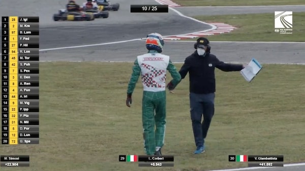 Kart, mea culpa Corberi: 'Non correrò mai più'