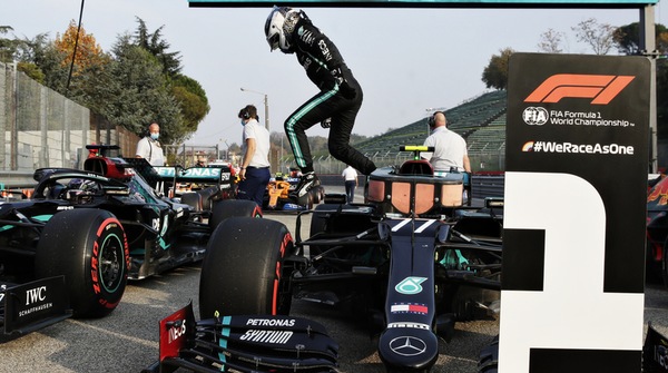 Qualifiche GP Emilia Romagna, Bottas: "E' tutto bellissimo: Lewis e Max mi daranno la caccia"