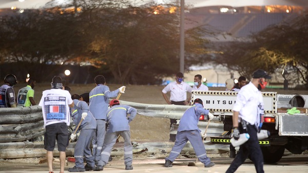 GP Sakhir, modificate le barriere nel punto dell'incidente di Grosjean