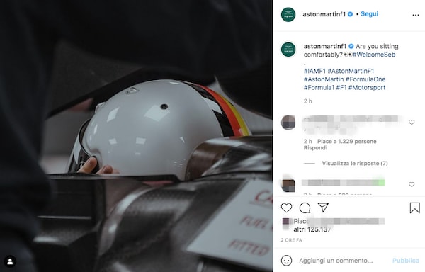 Aston Martin, Vettel prova il suo nuovo sedile a Silverstone