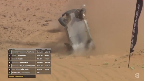 Extreme E, incidente terrificante per la Hurtgen nelle prime qualifiche