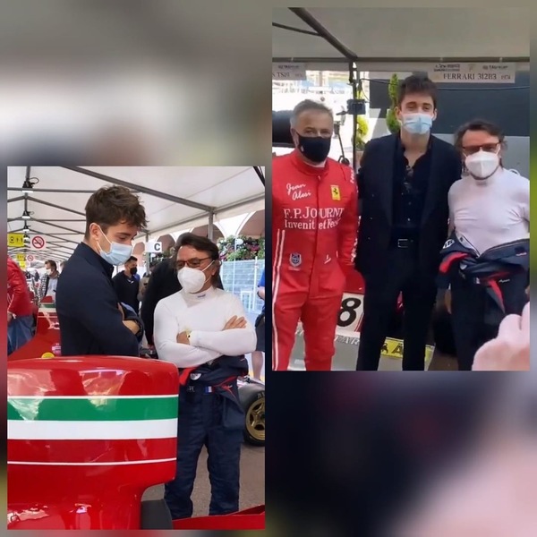 Leclerc con Alesi e Arnoux al Grand Prix Monaco Historique