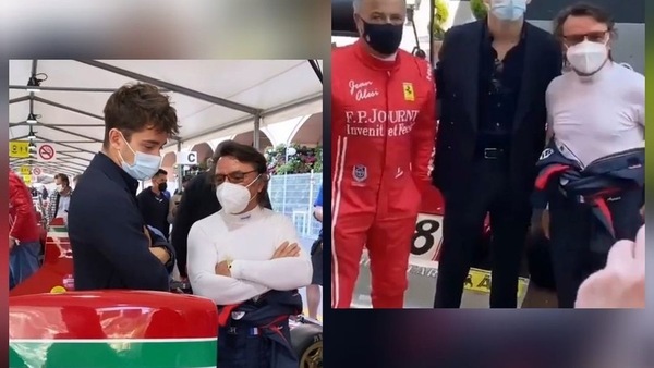 Leclerc con Alesi e Arnoux al Grand Prix Monaco Historique