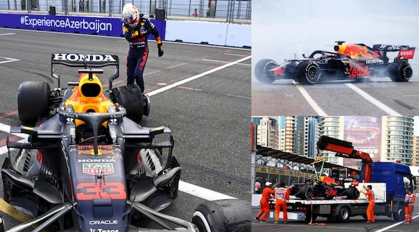 GP Azerbaijan: l'incidente di Verstappen ferma la gara a 5 giri dalla fine