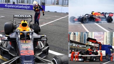 GP Azerbaijan: l'incidente di Verstappen ferma la gara a 5 giri dalla fine