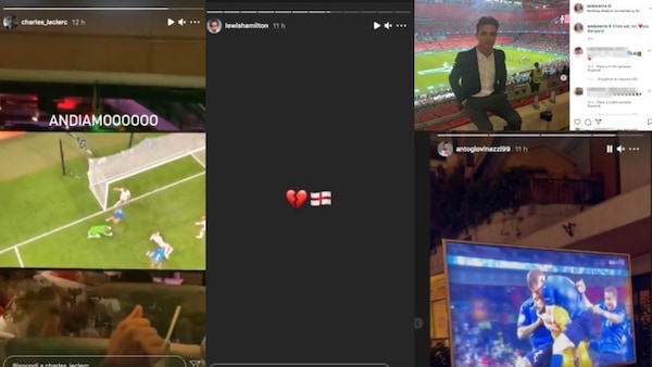 Italia Campione d'Europa: Giovinazzi, Leclerc e la Ferrari in festa, mentre Hamilton e Russell si disperano