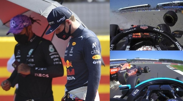 F1, GP Gran Bretagna: l'incidente al via tra Verstappen e Hamilton