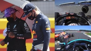 F1, GP Gran Bretagna: l'incidente al via tra Verstappen e Hamilton