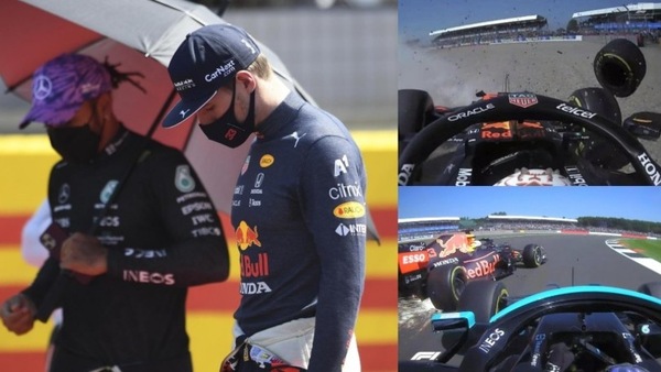 F1, GP Gran Bretagna: l'incidente al via tra Verstappen e Hamilton