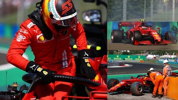 Qualifiche GP Ungheria: Sainz a muro in Q2, Ferrari distrutta