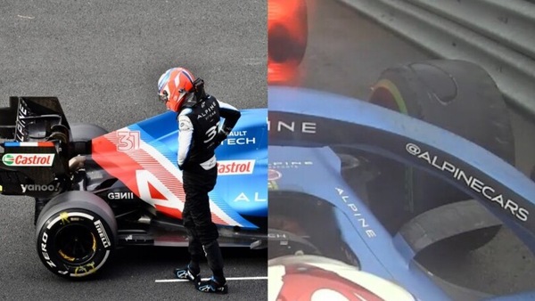 Ocon, la gomma devastata al GP di Tuchia come trofeo: "L'appenderemo in fabbrica"