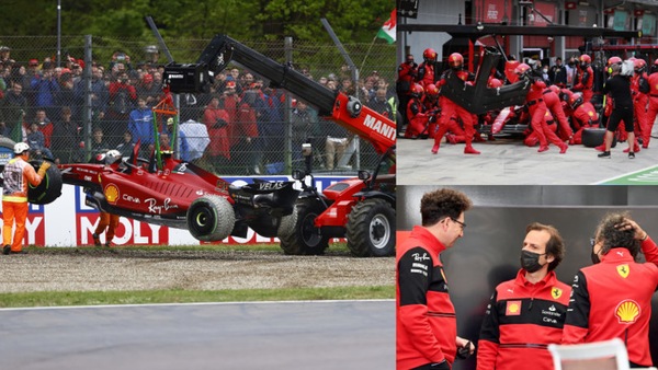 GP Emilia Romagna: dal k.o di Sainz all'erroraccio di Leclerc, il disatro Ferrari a Imola