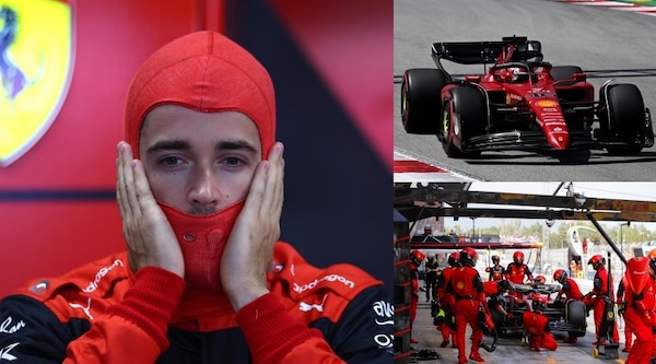 GP Spagna: le foto del clamoroso ritiro di Leclerc