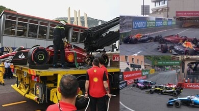 GP Monaco, l'incidente tra Perez e Sainz in Q3