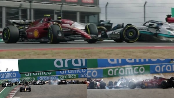 GP USA: l'incidente al via che è costato il ritiro a Sainz