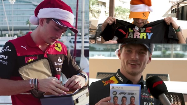 Leclerc e gli altri diventano Babbi Natale: i bizzarri regali dei piloti