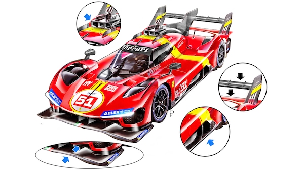 Ferrari 499P al microscopio