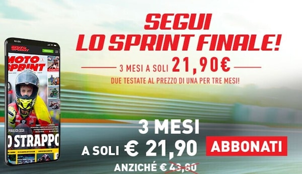 Autosprint e Motosprint: sconto del 50% sull'Abbonamento Trimestrale
