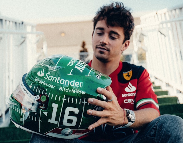 Leclerc celebra i 100 GP con la Ferrari in Texas