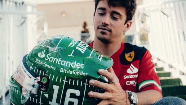 Leclerc celebra i 100 GP con la Ferrari in Texas