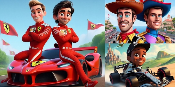 Da Leclerc a Norris: i piloti di F1 si trasformano in personaggi Disney