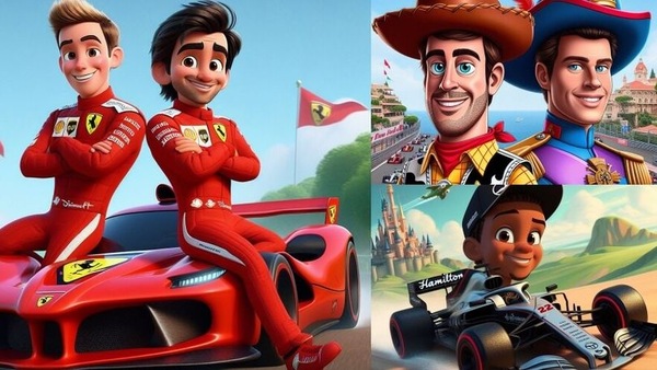 Da Leclerc a Norris: i piloti di F1 si trasformano in personaggi Disney