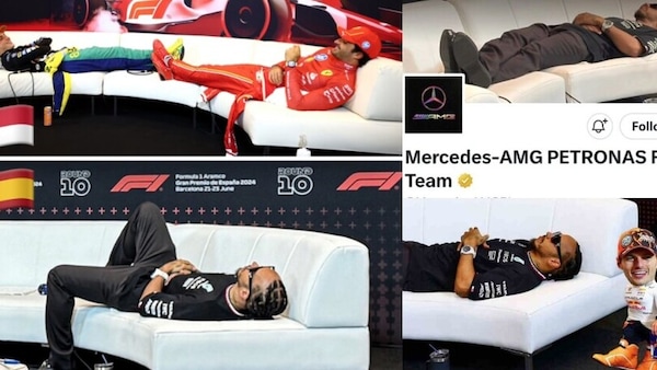 Hamilton si sdraia e scatena i social: che siparietto con Verstappen