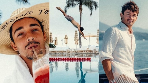 Leclerc, che relax al mare: come passa le vacanze il pilota Ferrari