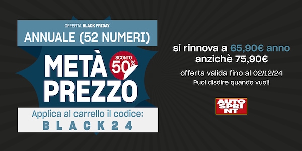 Black Friday Autosprint: l'abbonamento annuale è a metà prezzo!
