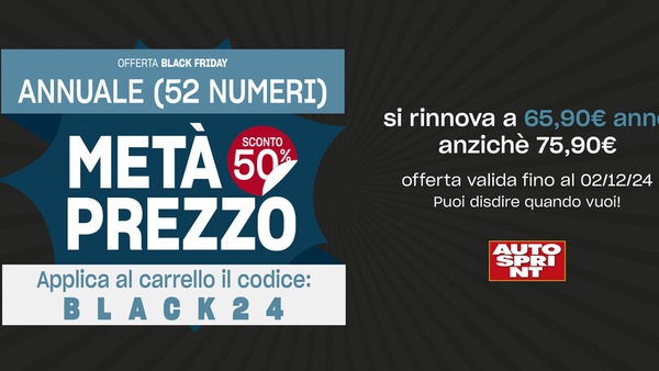 Black Friday Autosprint: l'abbonamento annuale è a metà prezzo!