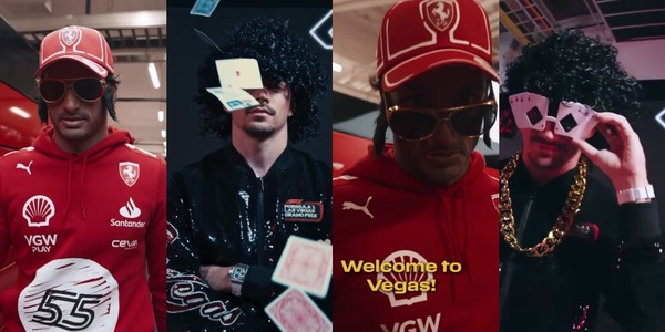 Sainz alla Elvis Presley e Leclerc come un giocatore d'azzardo: follia Ferrari a Las Vegas