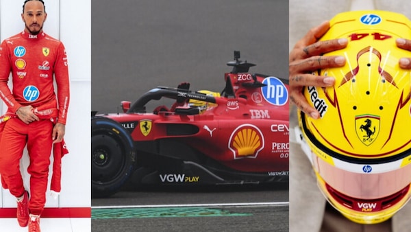 E' l'Hamilton-Day, Lewis in tuta Ferrari prima del test a Fiorano