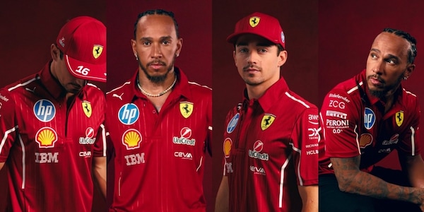 Hamilton e Leclerc presentano il nuovo Team Kit Ferrari