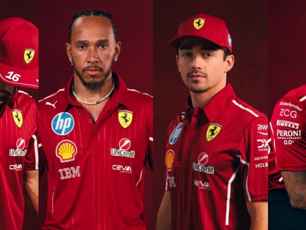 Hamilton e Leclerc presentano il nuovo Team Kit Ferrari