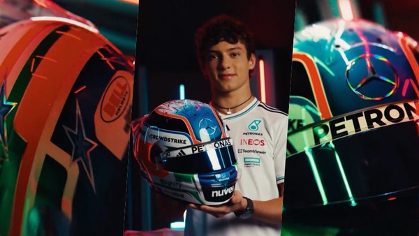 Antonelli, un altro passo verso la F1: Kimi presenta il suo primo casco Mercedes