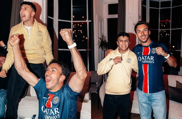 Inter-PSG, Gasly e Hadjar festeggiano la vittoria della squadra francese