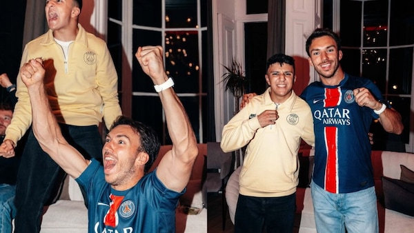 Inter-PSG, Gasly e Hadjar festeggiano la vittoria della squadra francese