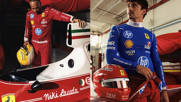 Leclerc e Hamilton, caschi e tute speciali per il GP d'Italia