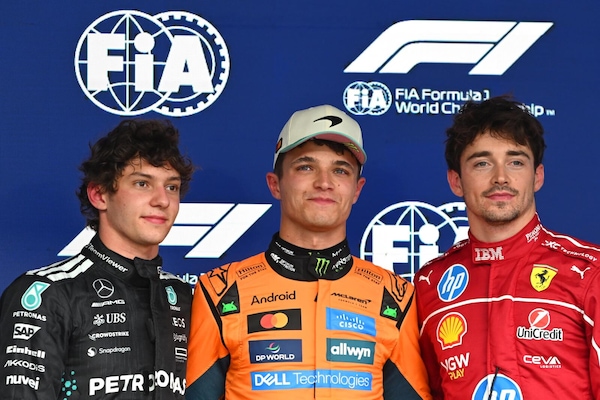 Norris firma la pole in Brasile davanti ad Antonelli e Leclerc, fuori dal Q3 due campioni