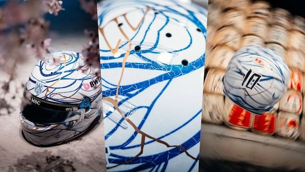 Il casco di Gasly ispirato al kintsugi: bellezza nelle imperfezioni