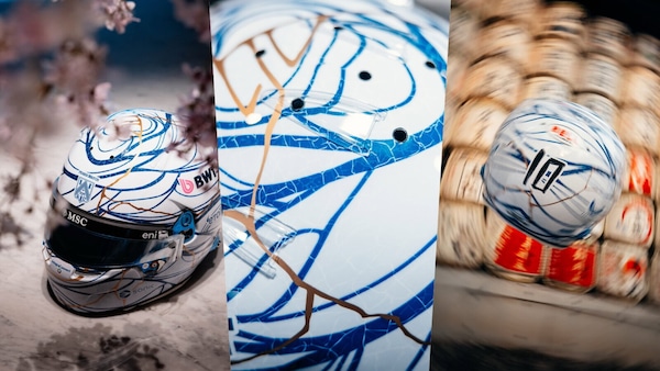 Il casco di Gasly ispirato al kintsugi: bellezza nelle imperfezioni