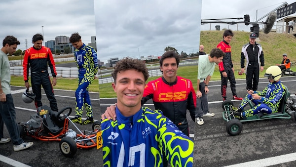Kart, viaggio nel tempo: Norris e Sainz sfidano la storia