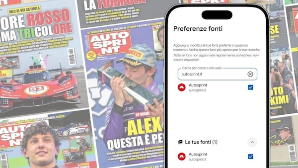 Google lancia le "fonti preferite": ecco come selezionare Autosprint.it