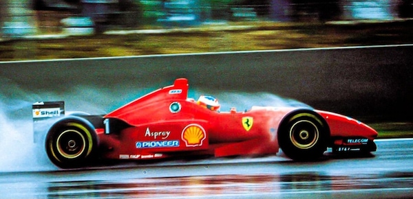GP Spagna 1996: Schumacher e Ferrari, danzando sotto la pioggia