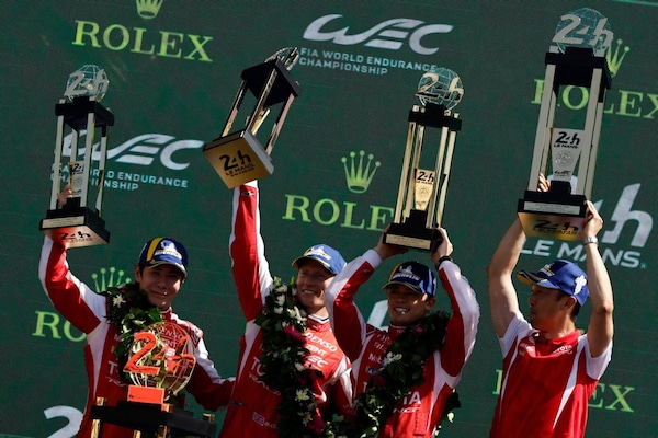 Le Mans, la festa per la vittoria della Toyota